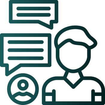 Discussion Vector Icon Design