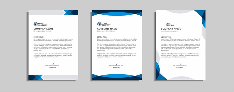 modern corporate letterhead template design vector