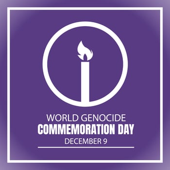 illustration vector graphic of a candle is burning inside the circle frame, perfect for international day, world genocide commemoration day, celebrate, greeting card, etc.
