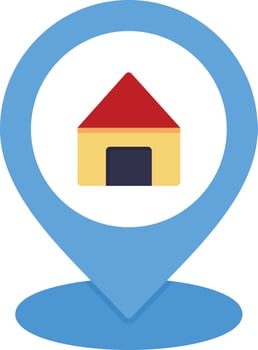 Property Location Creative Icon Design vector