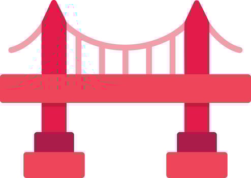 Bridge Creative Icon Design vector