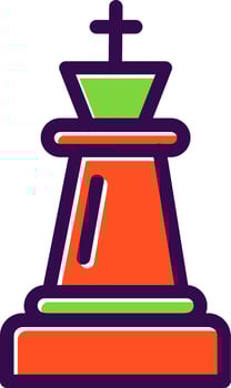 Chess King Vector Icon Design