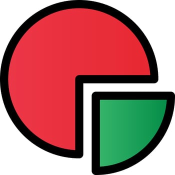 Pie Chart Vector Icon Design