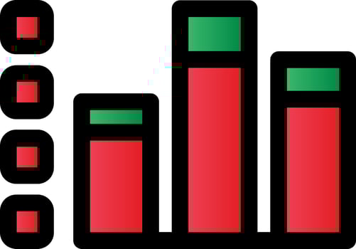 Vertical Bars Vector Icon Design