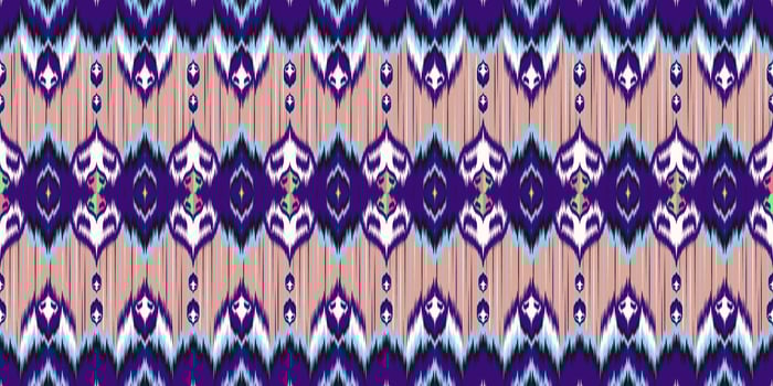 Ethnic fabric pattern Designed from geometric shapes Ethnic Asian style fabric pattern Used for home decoration, carpet work, indoor and outdoor use. vector