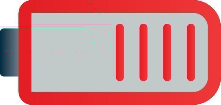Battery Quarter Vector Icon Design