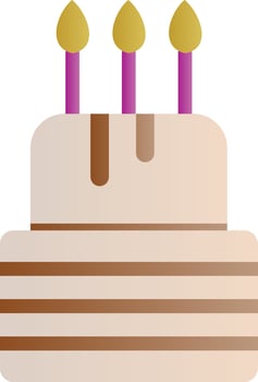 Birthday Cake Vector Icon Design
