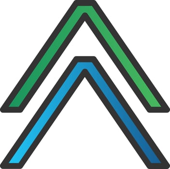 Angle Double Up Vector Icon Design
