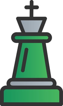 Chess King Vector Icon Design