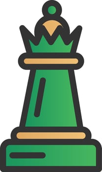 Chess Queen Vector Icon Design
