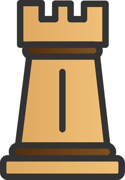 Chess Rook Vector Icon Design