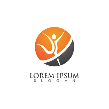Human character logo sign vector