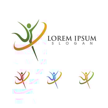 Human character logo sign vector