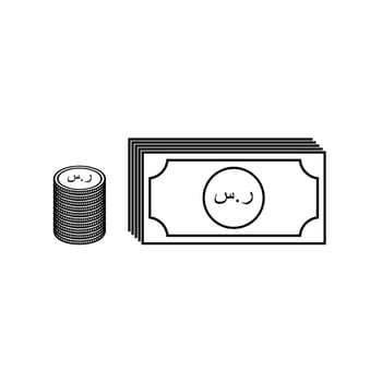 Arab Saudi Currency Icon Symbol, Saudi Riyal, SAR Sign. Vector Illustration