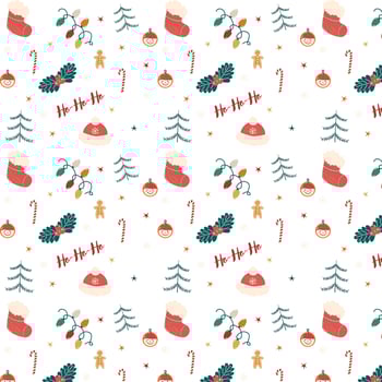 Christmas and New Year eve pattern vector