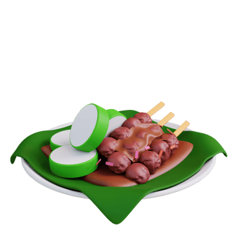 3D illustration satay food png