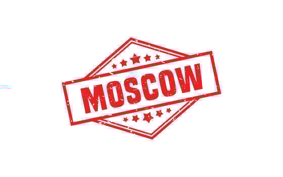 MOSCOW RUSSIA rubber stamp texture with grunge style on white background vector