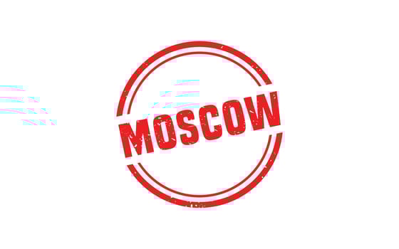 MOSCOW RUSSIA rubber stamp texture with grunge style on white background vector