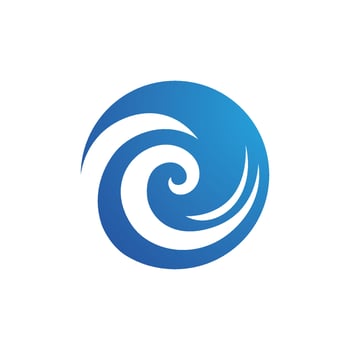 Water wave icon vector