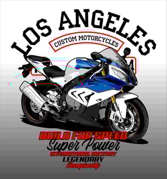 motorbike vector template for t-shirt design