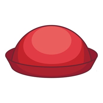 Bowler icon, cartoon style vector