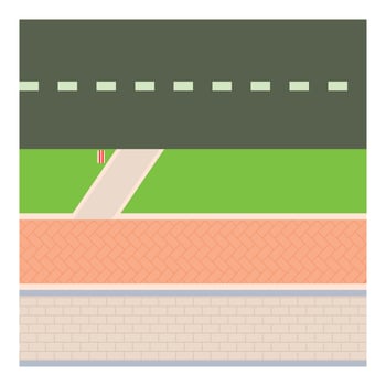 Sidewalk icon, cartoon style vector