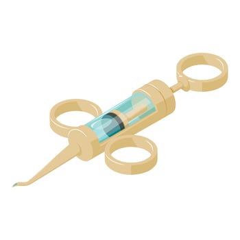 Vaccination icon, isometric style vector