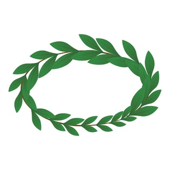 Heraldic wreath icon, isometric style vector