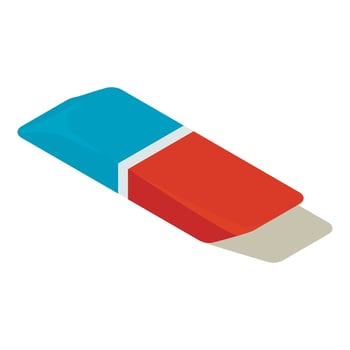 Eraser icon, isometric style vector