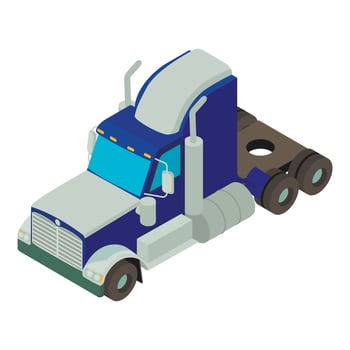 Truck body icon, isometric style vector
