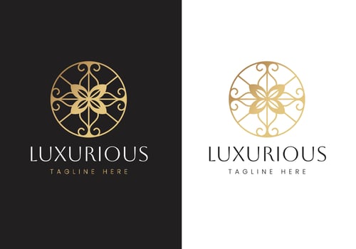 Modern Luxury ornament logo template Free Vector suitable for brand , hotel logo, market logo, fashion logo, resort logo, boutique. with business card