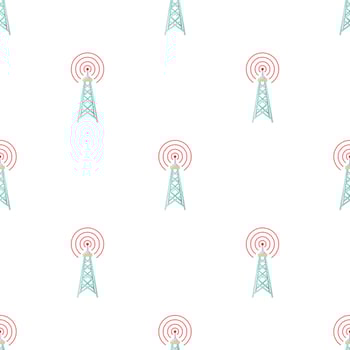 Radio tower pattern seamless vector
