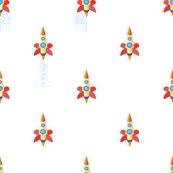 Space rocket pattern seamless vector