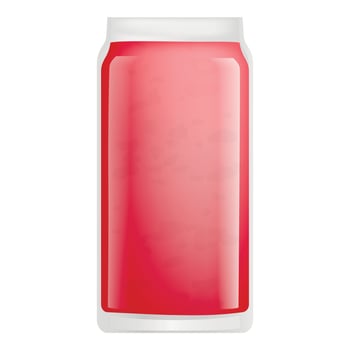 Strawberry smoothie icon, realistic style vector