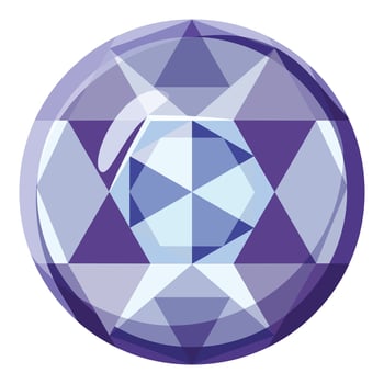 Precious stone icon, cartoon style vector