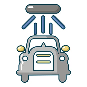 Car wash icon, cartoon style vector