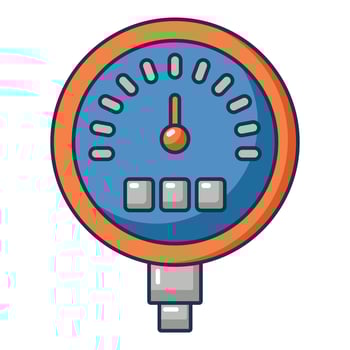 Water meter icon, cartoon style vector
