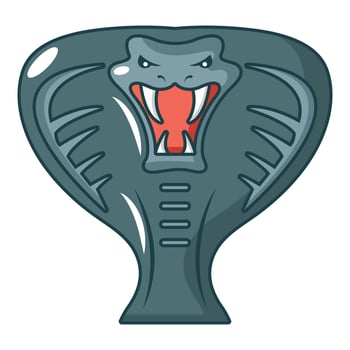 Snake icon, cartoon style vector