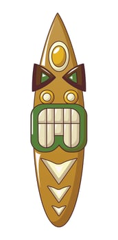 Maya idol icon, cartoon style vector