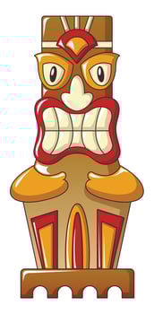 Ornament idol icon, cartoon style vector