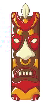 Tattoo idol icon, cartoon style vector