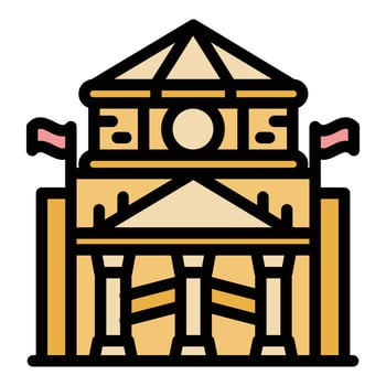 Parliament icon color outline vector