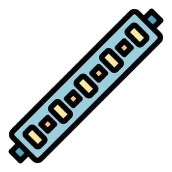 Led strip effect icon color outline vector