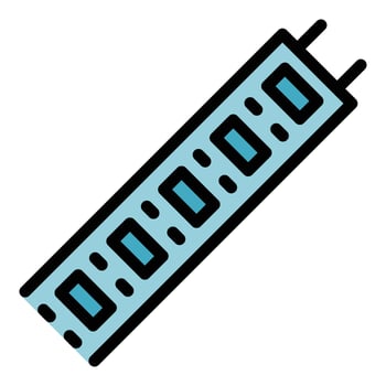 Led strip electronic icon color outline vector