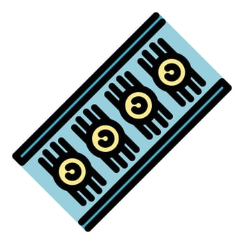 Led stripe icon color outline vector