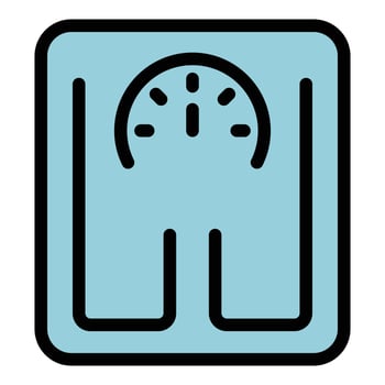 Body weight icon color outline vector