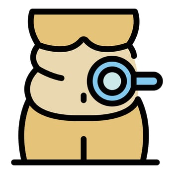 Fat body icon color outline vector