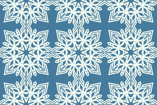 Winter Snowflake Christmas Seamless Pattern vector
