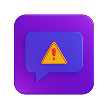 Alert Chat Icon 3D Illustration png