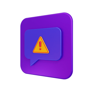 Alert Chat Icon 3D Illustration png